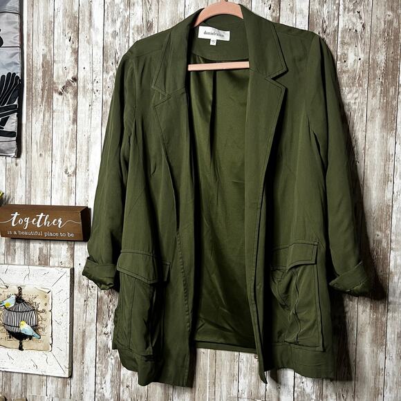 Daniel Rainn Olive Green Utility Blazer – Size Small - Picture 1 of 5